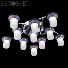 Люстра галогенная Eurosvet 90011/11 хром/бело-синий
